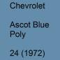 Preview: Chevrolet, Ascot Blue Poly, 24 (1972).